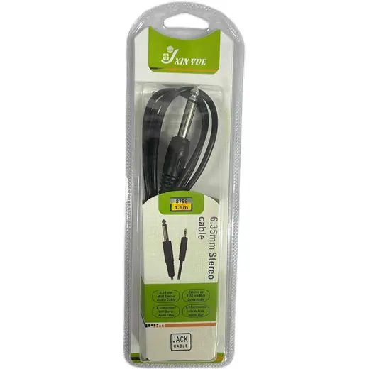 Stereo audio kabl 6.35mm, 1.5m