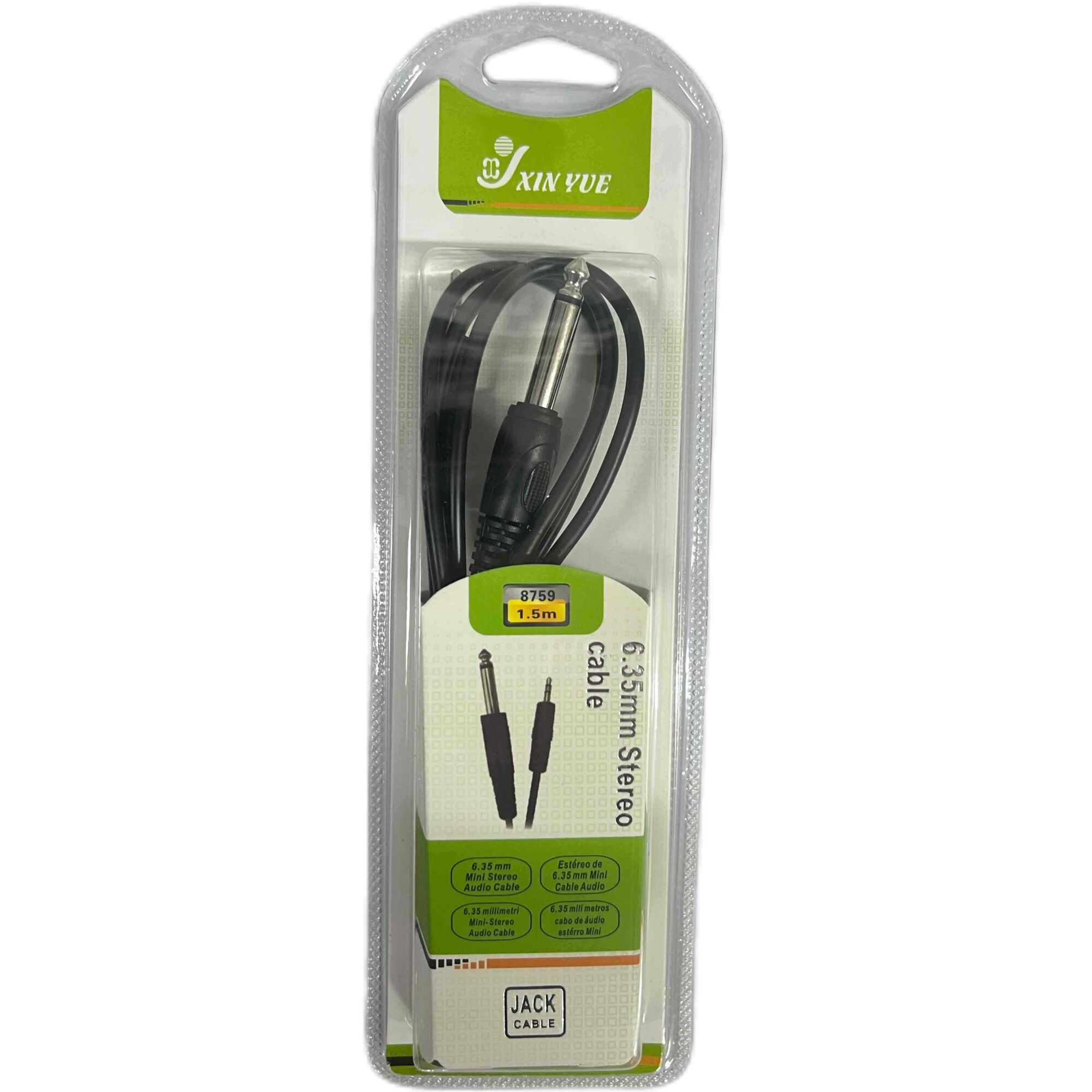 Stereo audio kabl 6.35mm, 1.5m