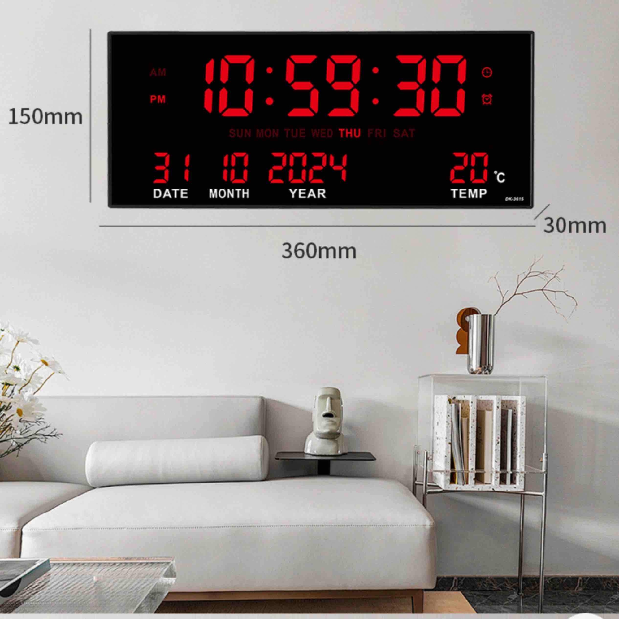 Digitalni zidni sat sa kalendarom i temperaturom