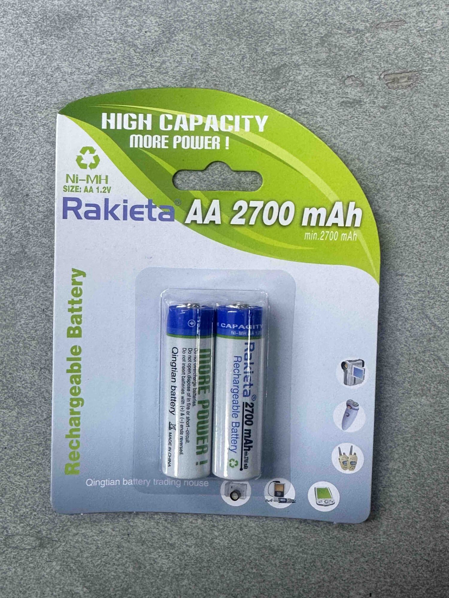 punjive AA baterije 2700 mAh