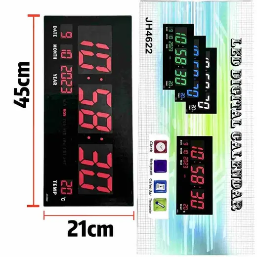 LED digitalni zidni kalendar i sat
