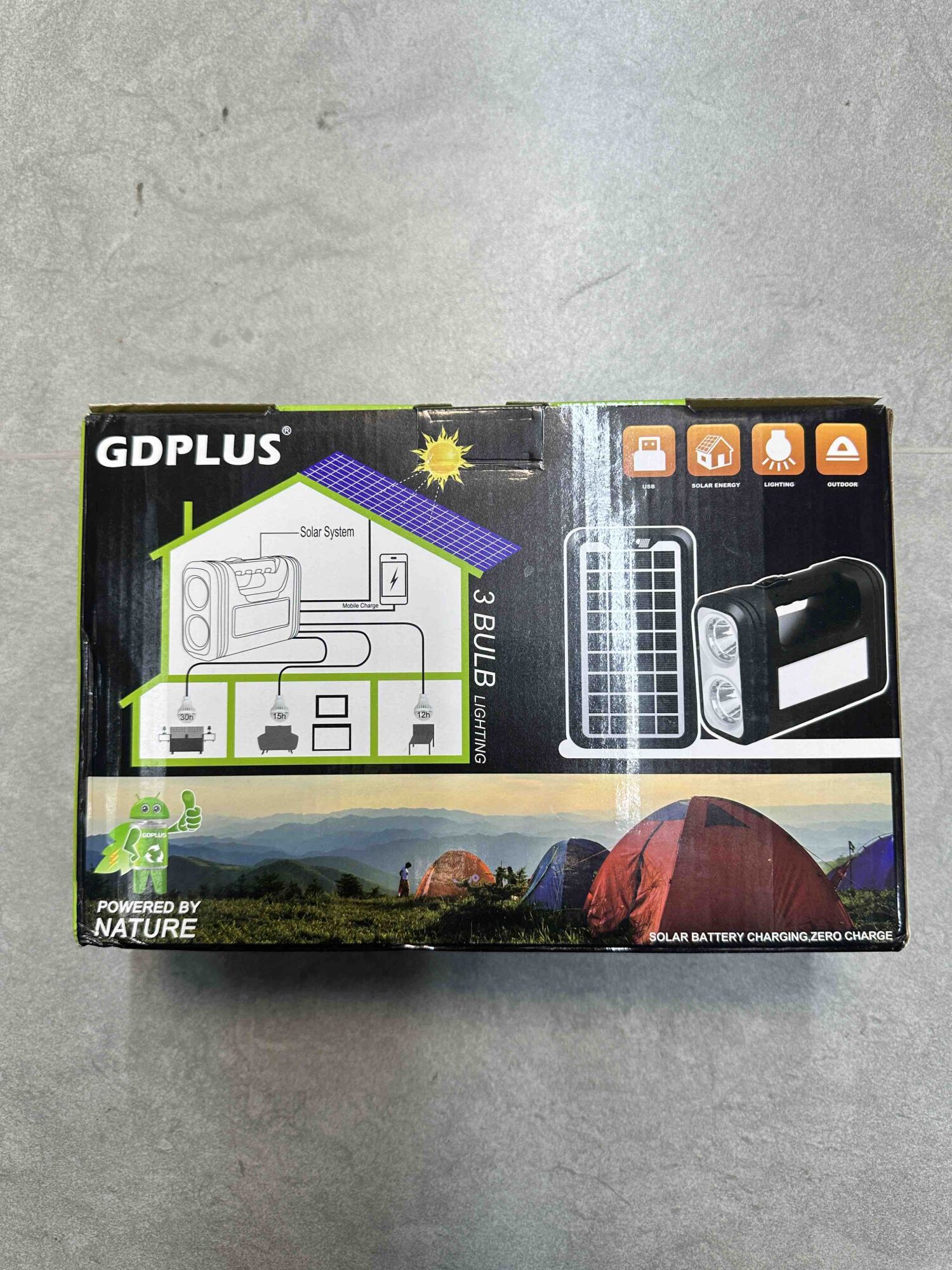 Solarna LED svetiljka sa USB punjenjem