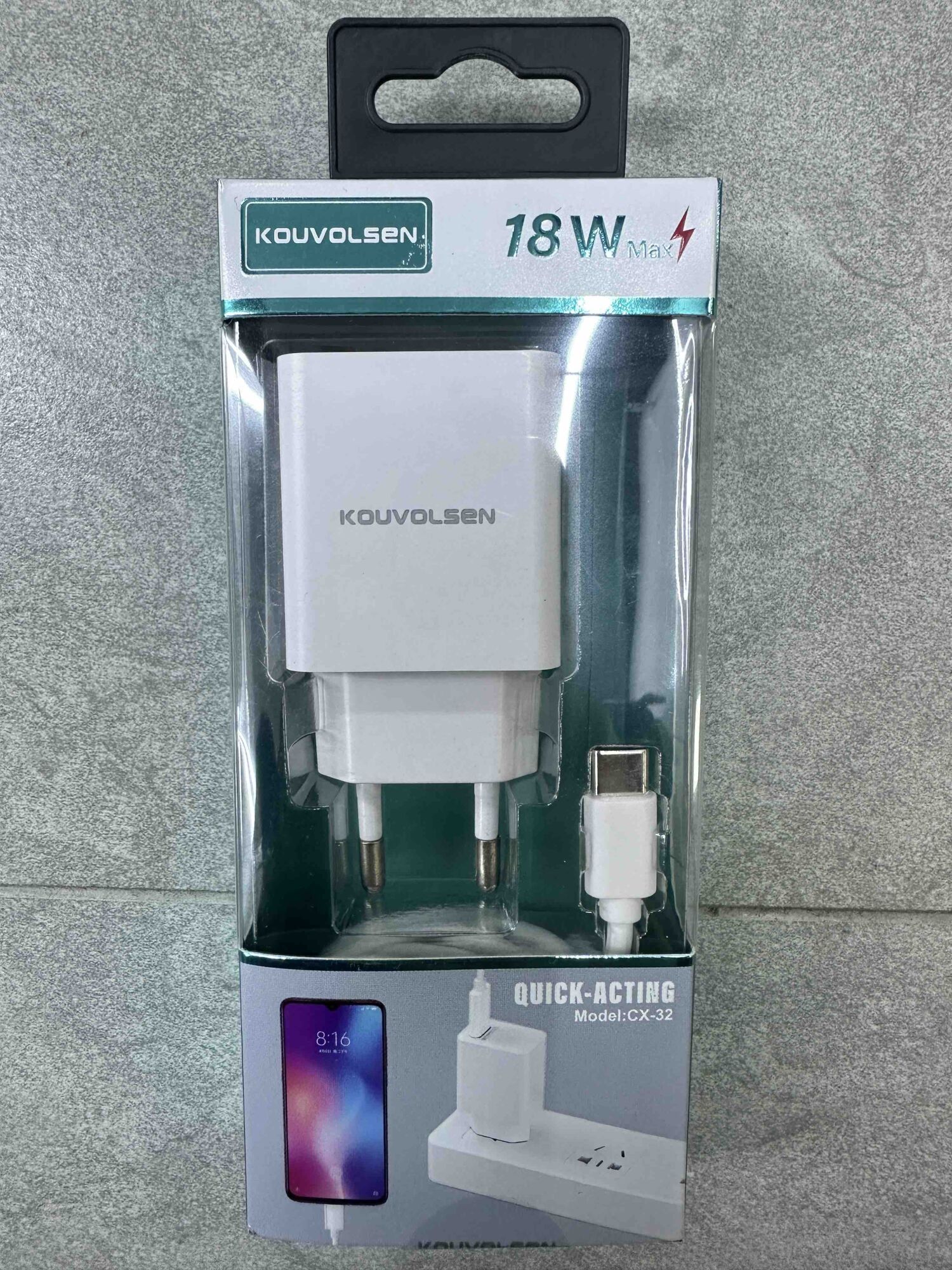 Punjač sa USB-C kablom 18W