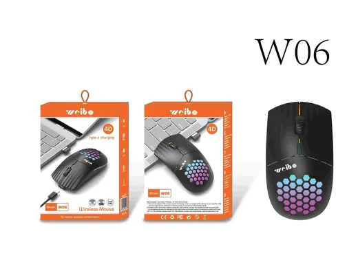 Bežični miš W06 sa RGB osvetljenjem
