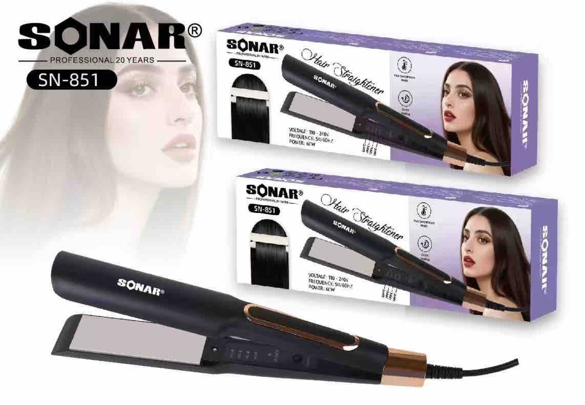 Pegla za kosu Sonar SN-851
