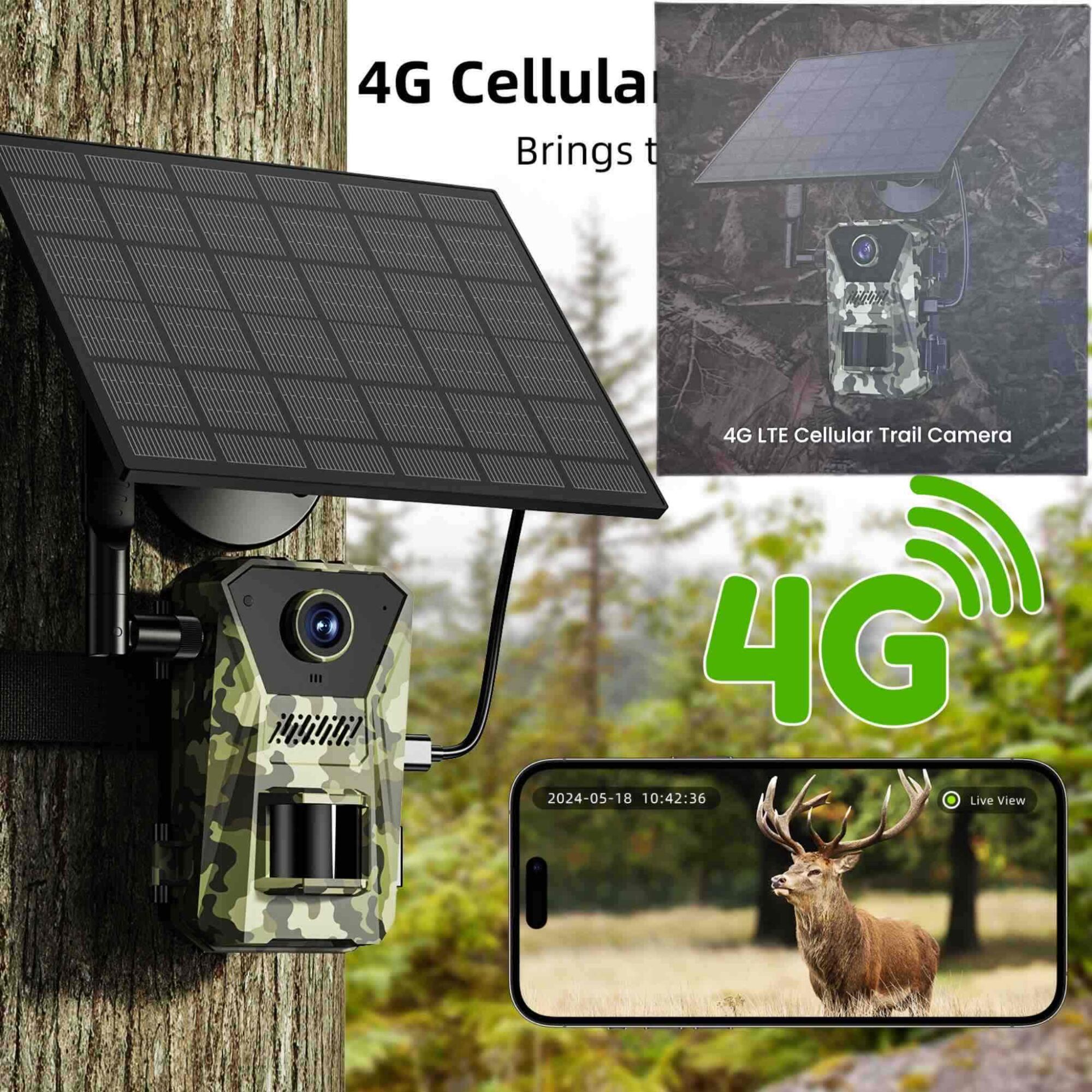 4G Lovna Kamera sa Solarnim Panelom