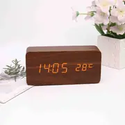 Digitalni drveni sat sa termometrom
