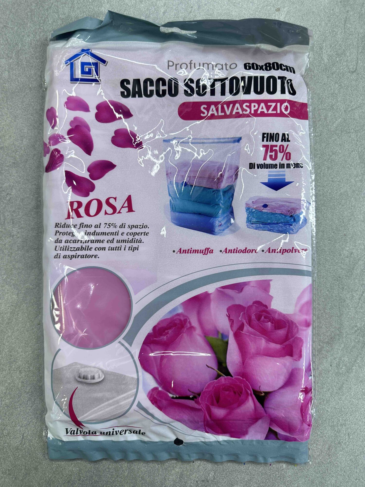 Vakuum torba za prostor ružičasta 60x80cm