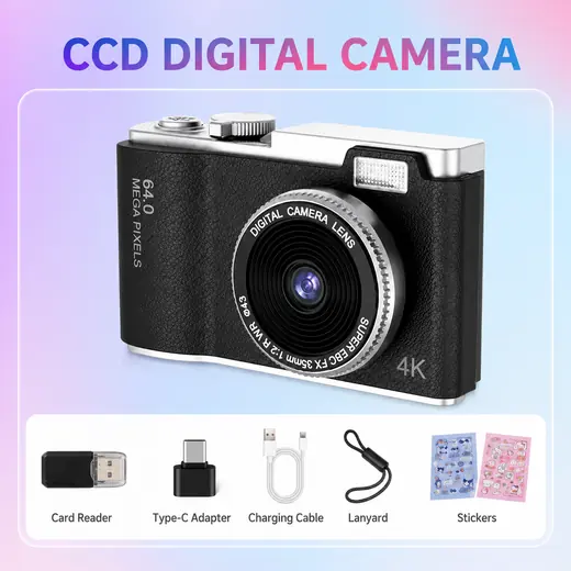 Dečiji digitalni fotoaparat 4K – retro CCD stil