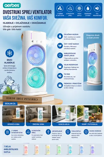 Dvostruki sprej ventilator