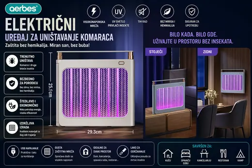 Električni UV uređaj za uništavanje komaraca
