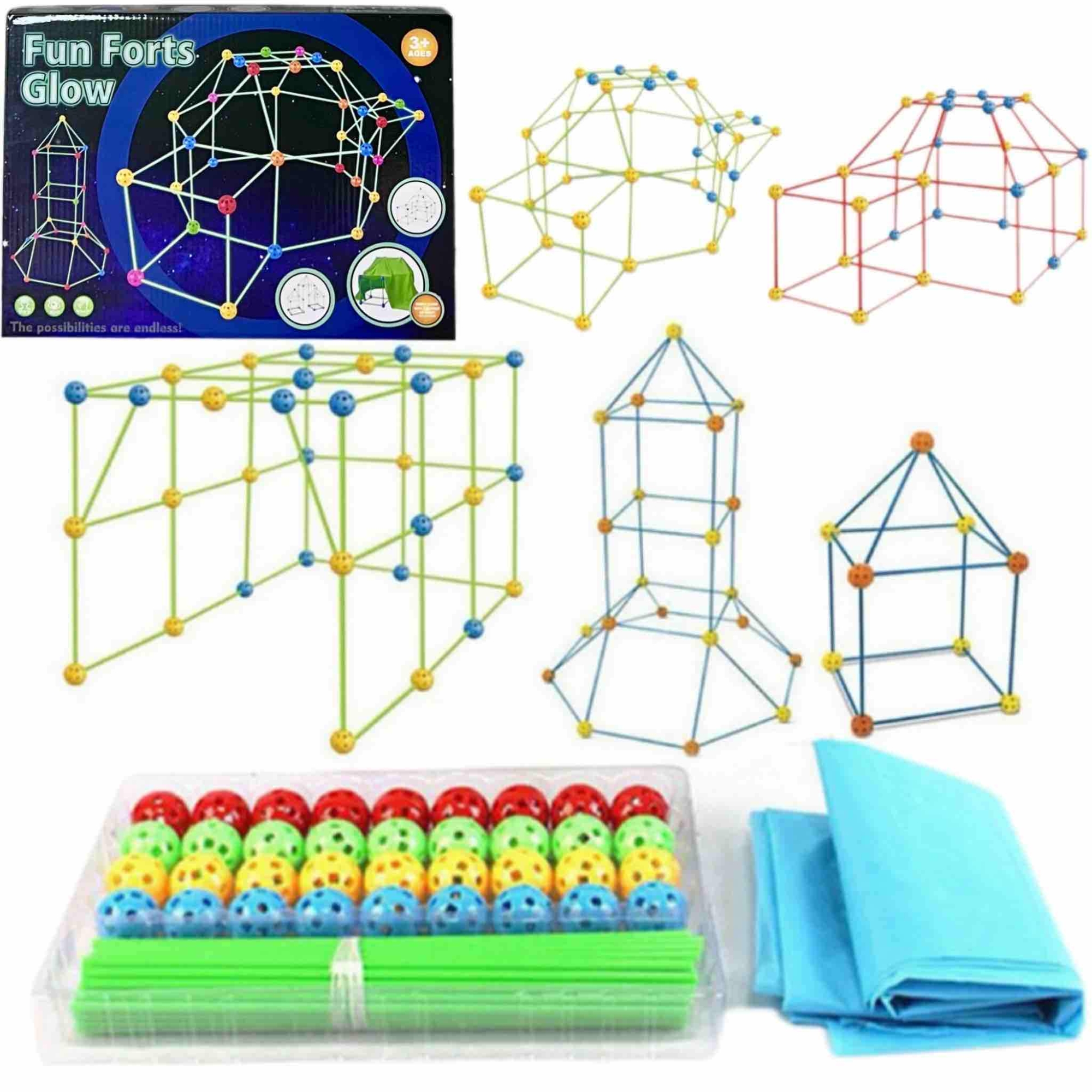 Konstruktor set za pravljenje kućica i tvrđava – Fun Forts Glow