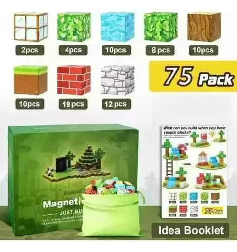 Magnetni građevinski blokovi – 75 komada