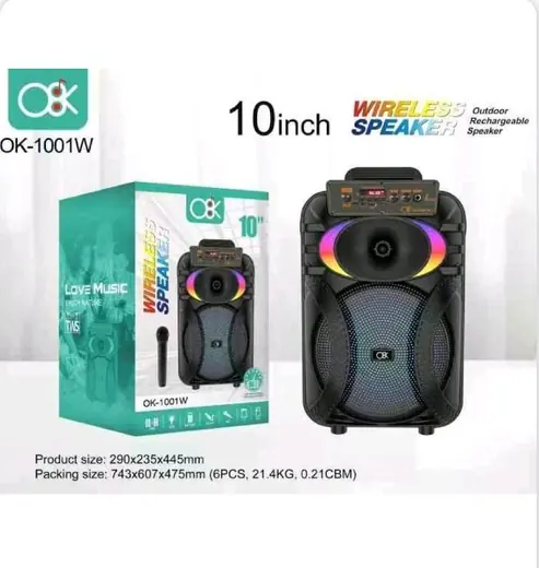 OK-1001W prenosivi Bluetooth zvučnik od 10" sa mikrofonom