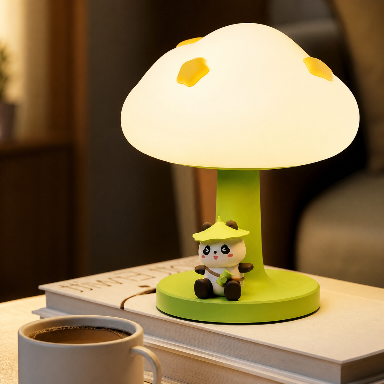 Panda noćna lampa – pečurka