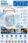 Prenosivi mini klima ventilator sa raspršivačem