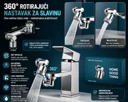 Rotirajući nastavak za slavinu 360° sa dva režima rada