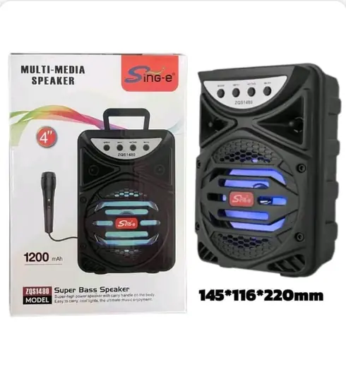 Sing-e ZQS1480 prenosivi multimedia zvučnik od 4" sa mikrofonom