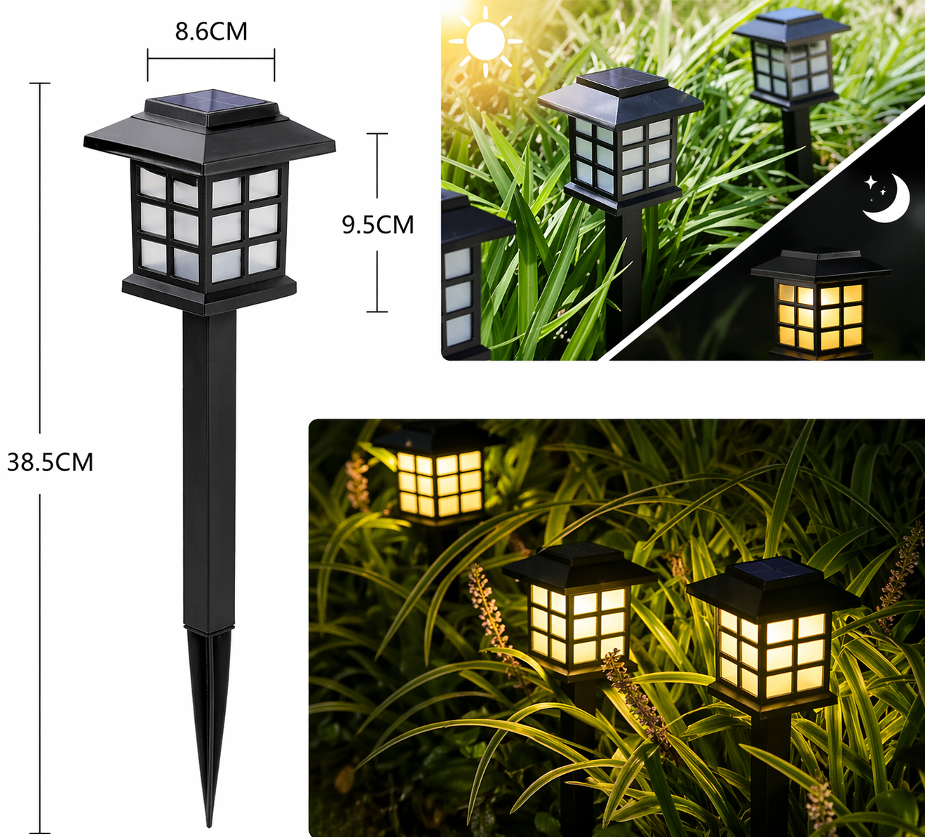 Solarna baštenska lampa sa automatskim radom 6kom