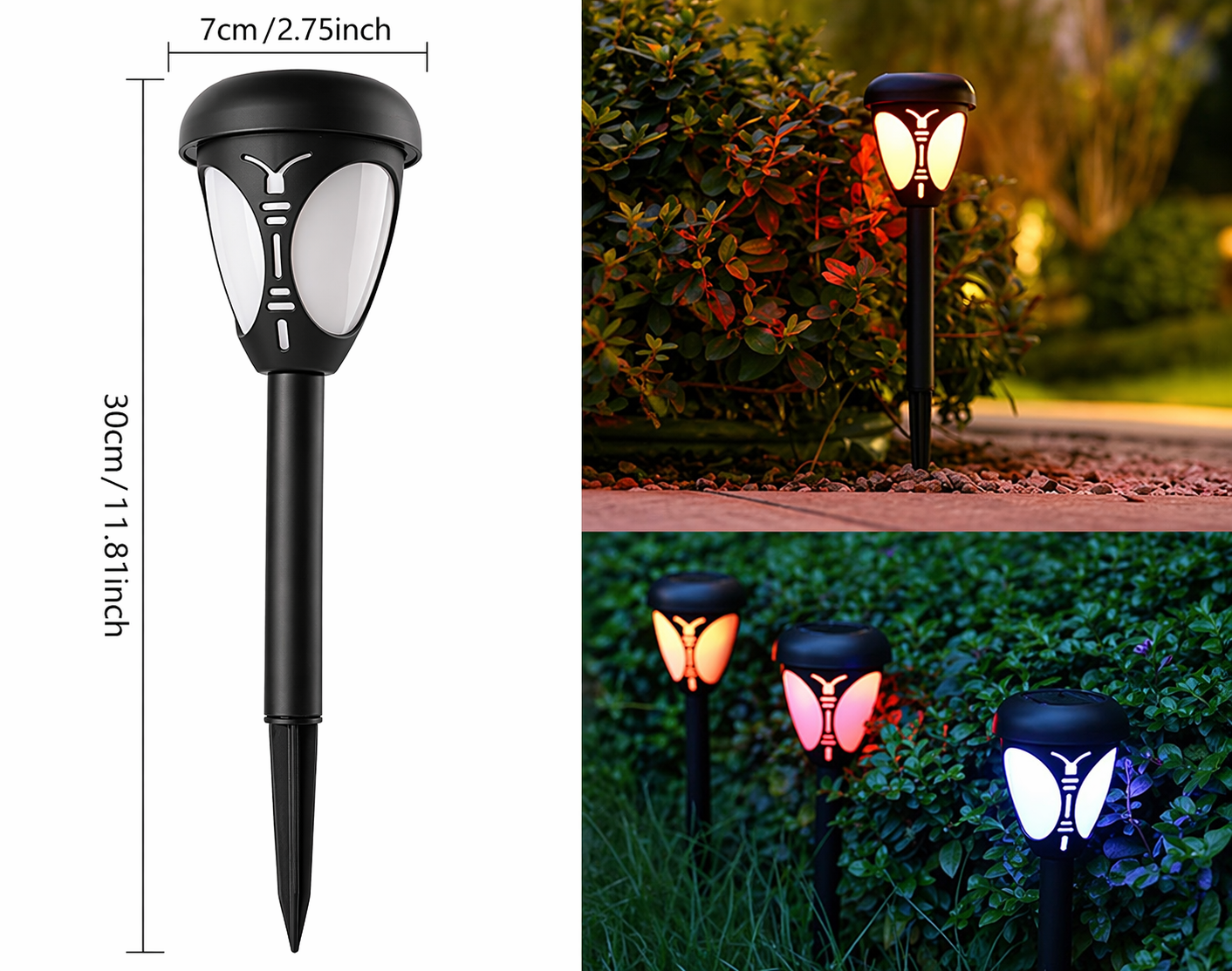 Solarna LED baštenska lampa sa automatskim paljenjem 10kom