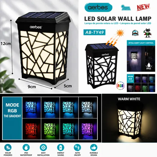 Solarna LED zidna lampa AB-TY49
