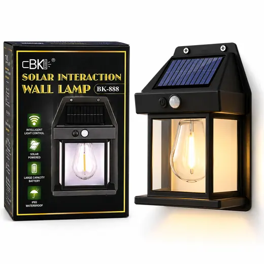 Solarna zidna lampa BK-888 sa senzorom pokreta i toplim LED svetlom