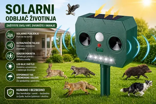Solarni ultrazvučni rasterivač životinja