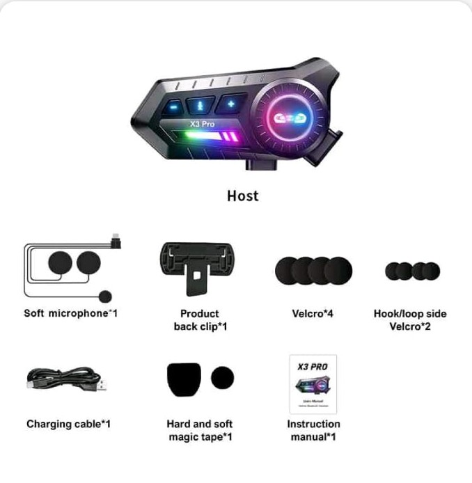 X3 Pro Bluetooth interkom za kacigu